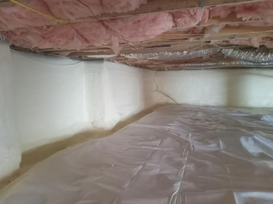 Crawl space encapsulation with closed-cell spray foam for Roof Maintenance in Winchester